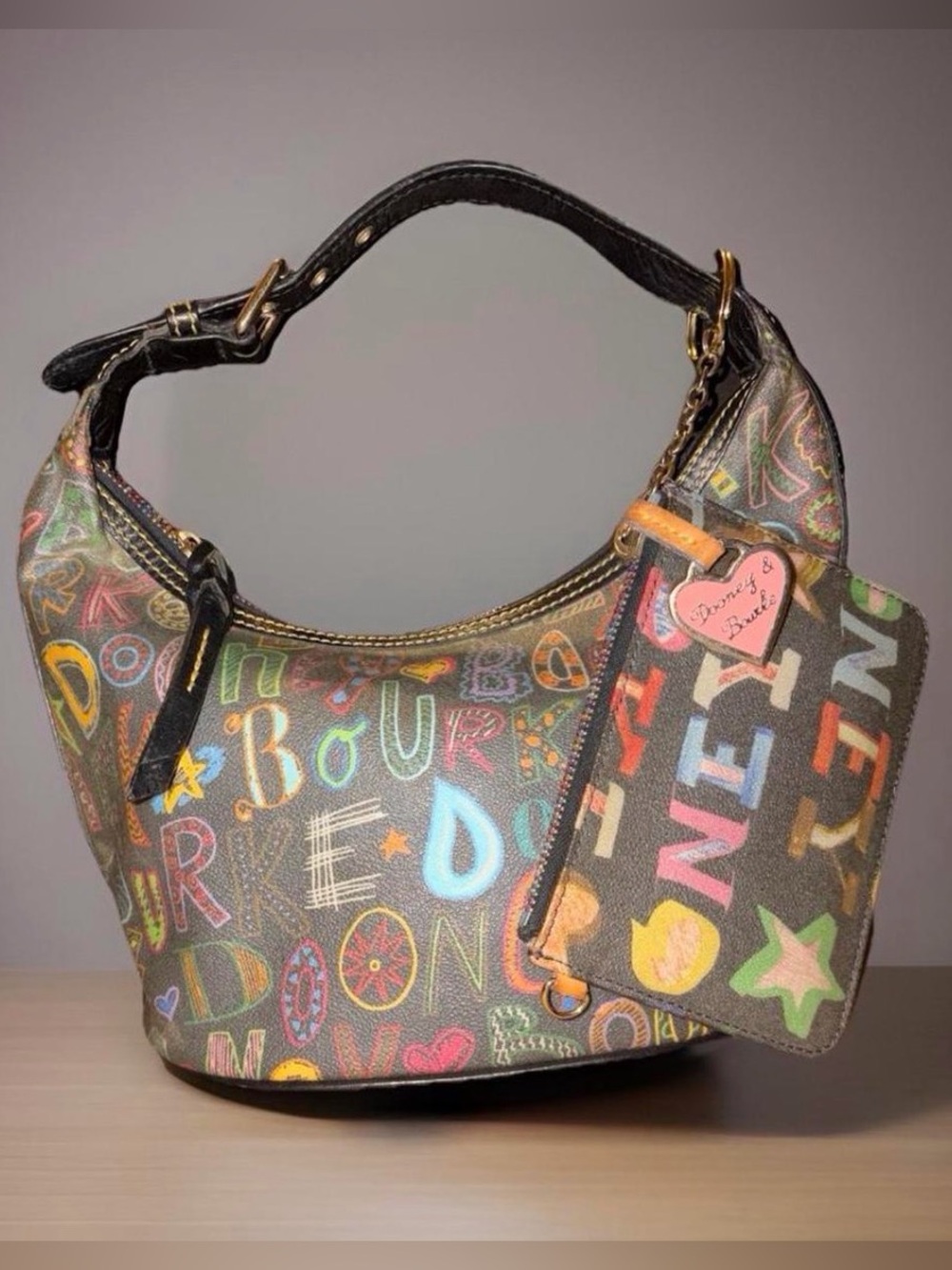 Dooney & Bourke Graffiti Multicolor Set - Satchel with Removable Zip Pouch